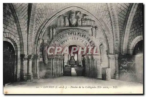 Cartes postales Loches Porche de la Collegiale