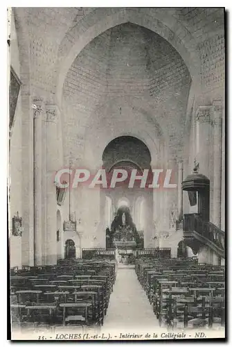 Cartes postales Loches Interieur de la Collegiale