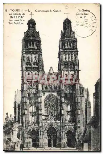 Cartes postales Tours Cathedrale St Gatien