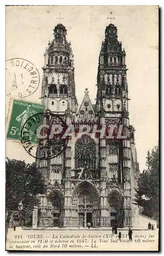 Cartes postales Tours Cathedrale St Gatien