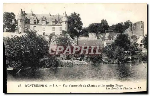 Ansichtskarte AK Montresor Vue d'Ensemble du chateau et les vielles Tours Les Bords de l'Indre