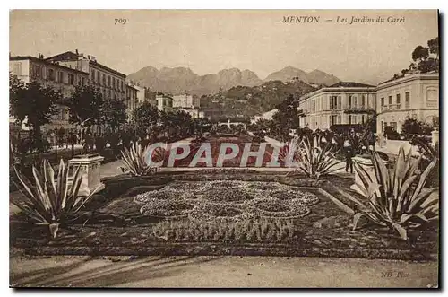 Cartes postales Menton Les Jardins du Carei