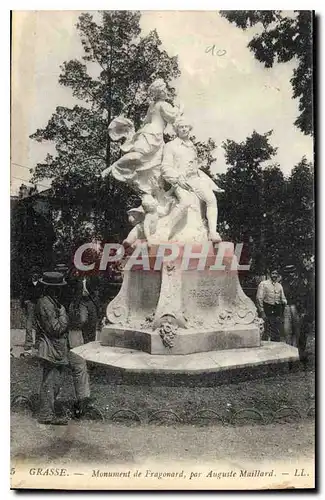 Cartes postales Grasse Monument de Fragonard par Auguste Maillard