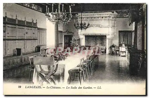 Cartes postales Langeais Le Chateau La Salle des Gardes