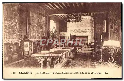 Cartes postales Langeais Le Chateau Le Grand Salon ou Salle d'Anne de Bretagne