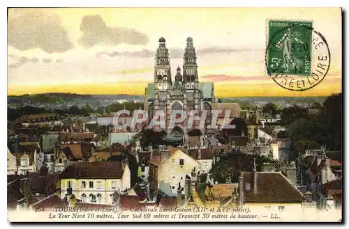 Cartes postales Tours Cathedrale Saint Gatien