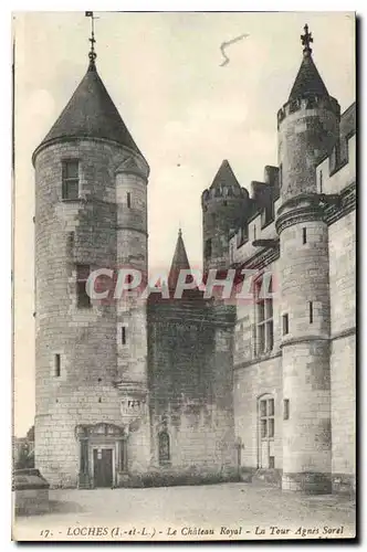 Cartes postales Loches Le Chateau Royal La tour Agnes Sorel
