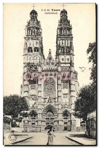 Cartes postales Tours Cathedrale