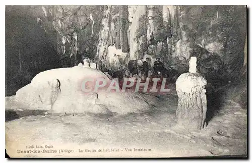 Ansichtskarte AK Ussat Les Bains Ariege La Grotte de Lembrive Vue interieure