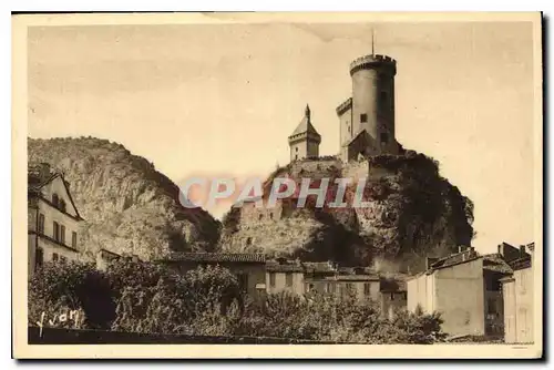 Ansichtskarte AK Foix Ariege Le Rocher et le Chateau