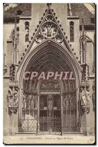 Cartes postales Strasbourg Portail de l'Eglise St Pierre