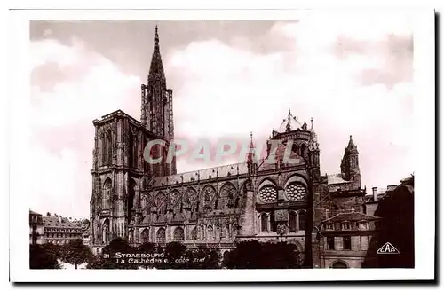 Ansichtskarte AK Strasbourg la Cathedrale Cote Sud