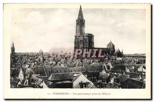Cartes postales Strasbourg vue panoramique prise l'Hospital