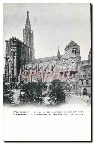 Cartes postales Strasbourg Cathedrale Entree de l'Horloge