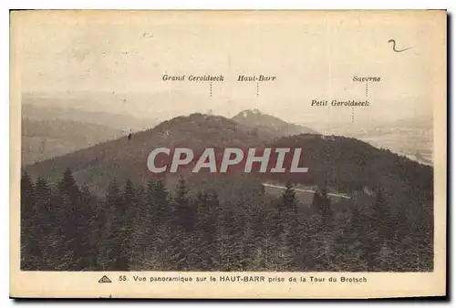 Cartes postales Vue Panoramique sur le Haut Barr prise de la Tour du Brotsch