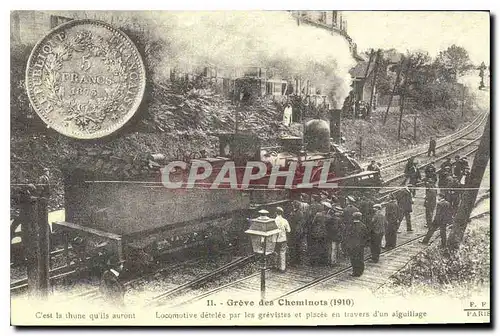 REPRO Greve des Cheminots 1910 Train
