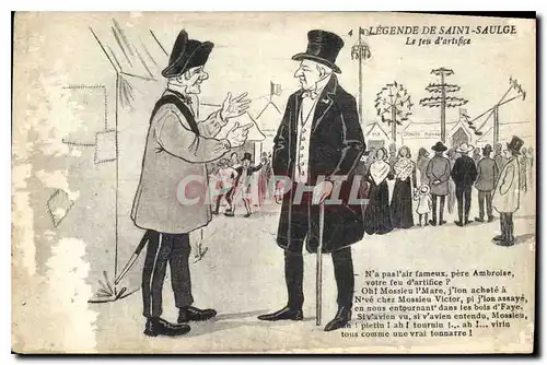 Cartes postales Legende de Saint Saulge Le feu d'artifice