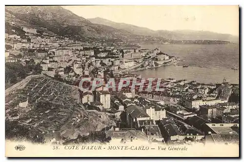 Cartes postales Cote d'Azur Monte Carlo vue generale