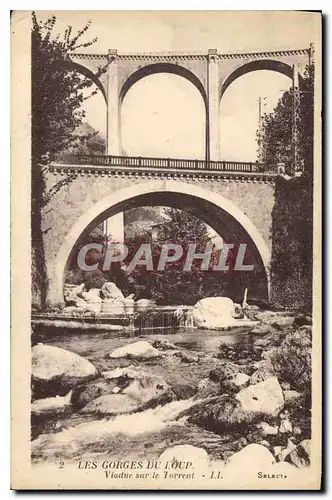 Ansichtskarte AK Les Gorges de Loup Viaduc sur le torrent