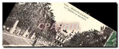 Cartes postales Monte Carlo Le Casino et Jardins