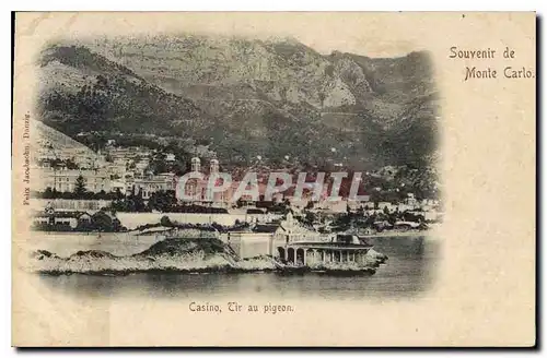 Cartes postales Souvenir De Monte Carlo Casino tir au pigeon