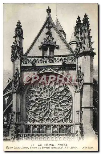 Cartes postales Le Grand Andely Eglise Notre Dame Rosace du Portail meridional XV siecle