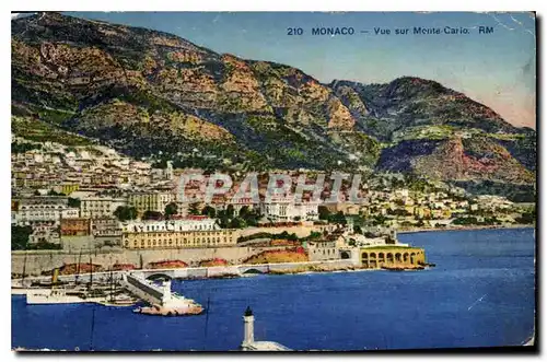 Cartes postales Monaco vue sur Monte Carlo