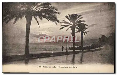 Cartes postales Crepuscule Coucher de Soleil