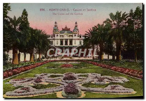 Cartes postales Monte Carlo Casino et Jardins