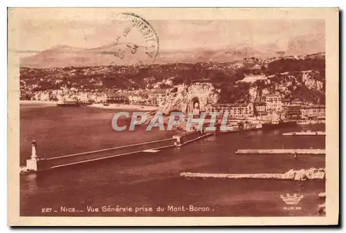 Cartes postales Nice Vue Generale prise du Mont Boron