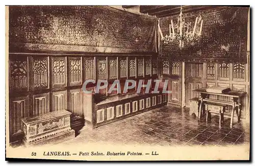 Ansichtskarte AK Langeais Petit Salon Boiseries Peintes