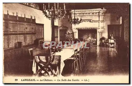 Cartes postales Langeais  Le Chateau La Salle des Gardes