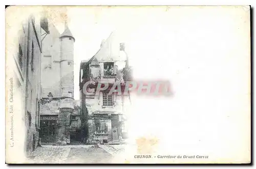 Ansichtskarte AK Chinon Carrefour du Grand Carroi Carte 1900