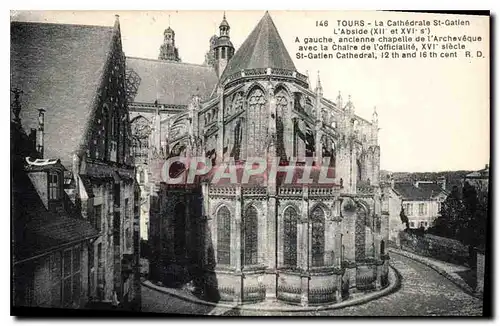 Ansichtskarte AK Tours la Carhedrale St Gatien l'Abside