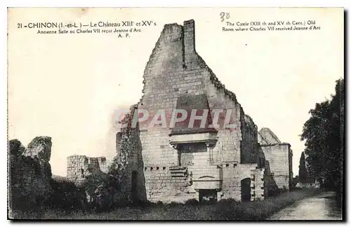 Cartes postales Chinon Chateau XIII et XV