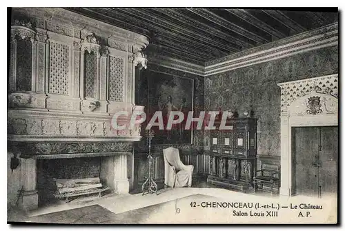 Cartes postales Chenonceaux Le Chateau Salon Louis XIII