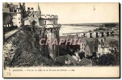 Cartes postales Amboise Vue Sur la Loire de la Terrasse du Chateau