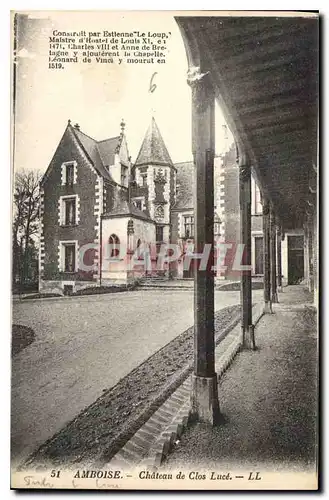 Cartes postales Amboise Chateau de Clos Luce