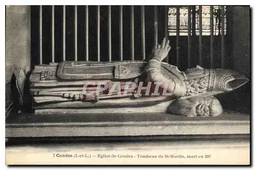 Cartes postales Cannes Eglise de Candes Tombeau de St Martin Mort en 397