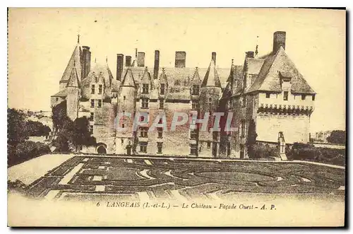 Cartes postales Langeais Le Chateau Facade Ouest