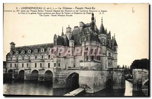 Cartes postales Chenonceaux Le Chateau Facade Nord est