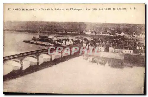 Ansichtskarte AK Amboise vue de la Loire et de l'Entrepont