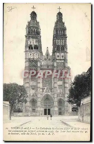 Cartes postales Tours La Cathedrale St Gatien