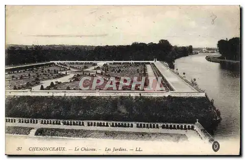 Cartes postales Chenonceaux Le Chateau Les Jardins