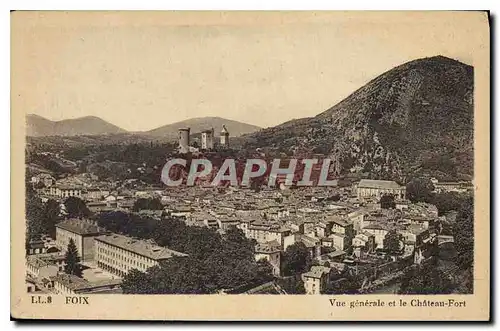 Cartes postales Foix Vue generale et le Chateau Fort