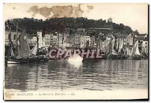 Ansichtskarte AK Honfleur Le Port et le Mont Joli Bateaux