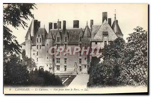 Cartes postales Langeais Le Chateau Vue prise dans le Parc