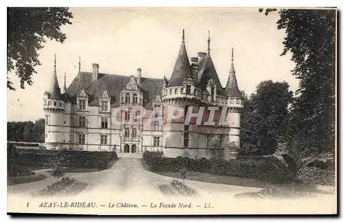 Cartes postales Azay le Rideau Le Chateau La Facade Nord