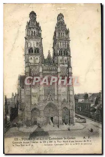 Cartes postales Tours Cathedrale St Gatien