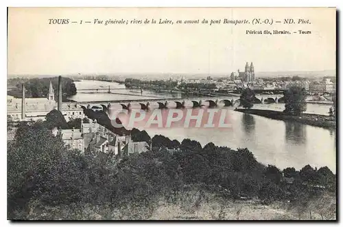 Ansichtskarte AK Tours vue generale rives de la Loire en amont du pont Bonaparte